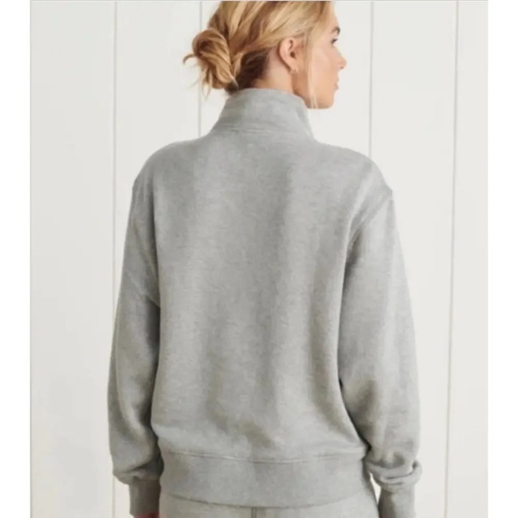 Jenni Kayne Gray Pullovers Half Zip Sweatshirt Size Medium - Picture 4 of 8